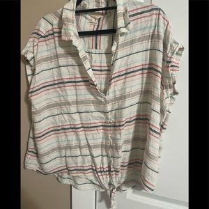 Linen striped top
